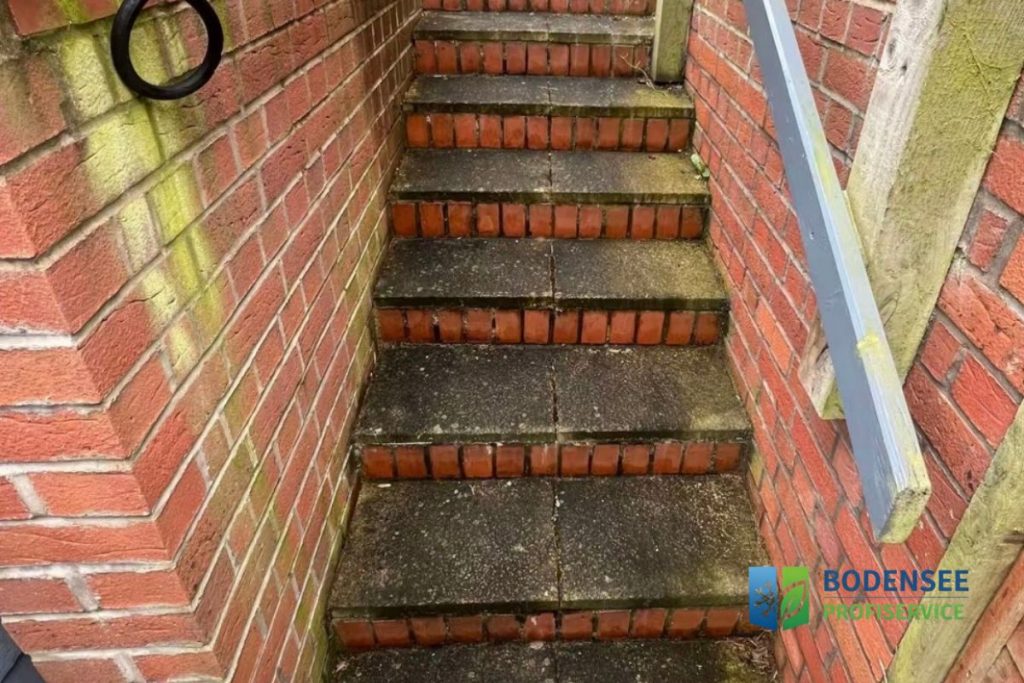 Treppenanlage vor der Reinigung